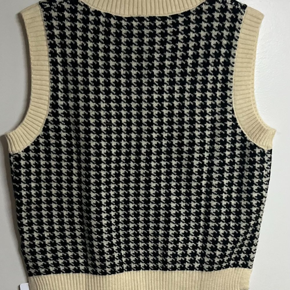 Commense Cozy Houndstooth Vest Size S - Picture 4 of 5